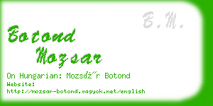 botond mozsar business card